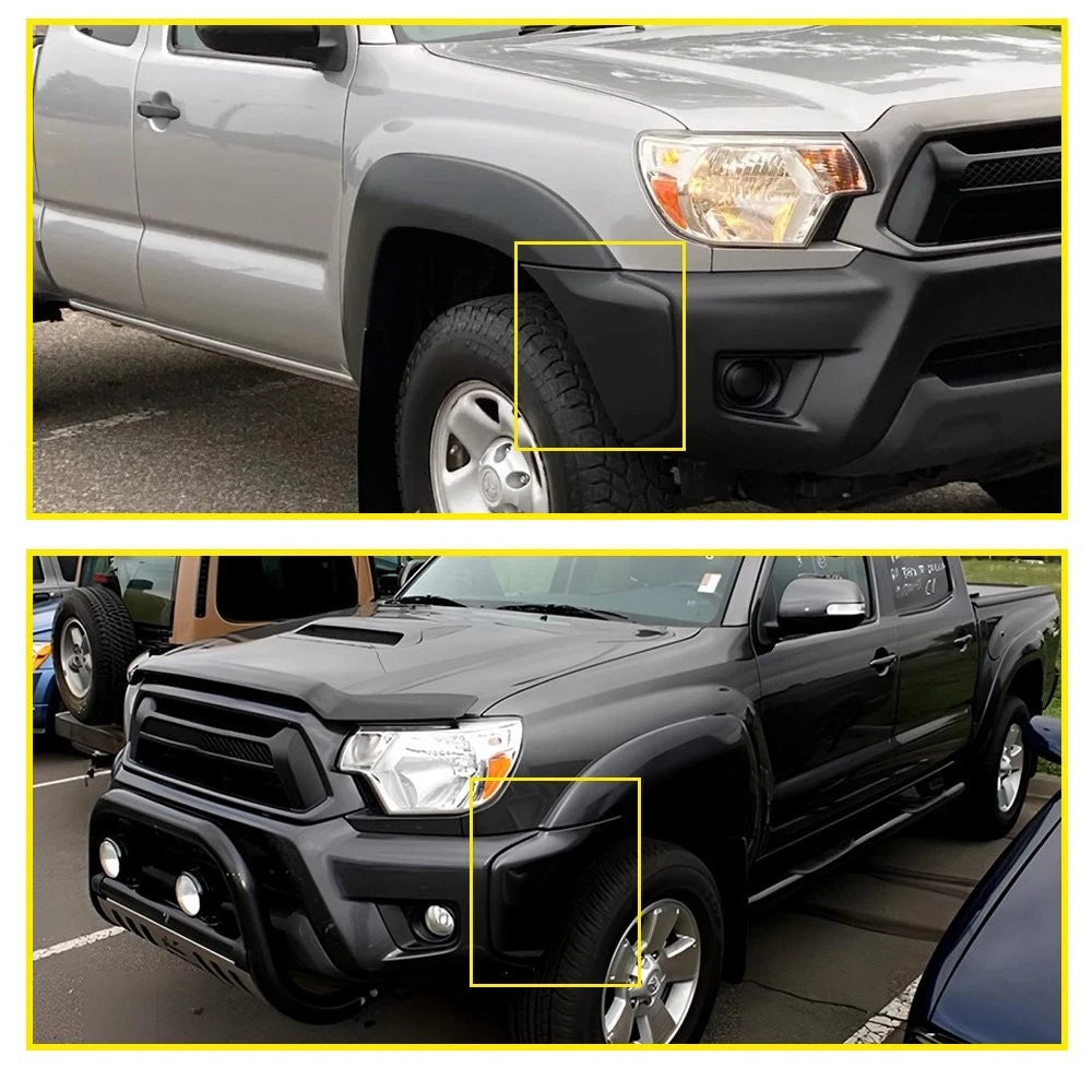 Front Bumper End Set for Toyota Tacoma (2012â2015) Textured with Flares