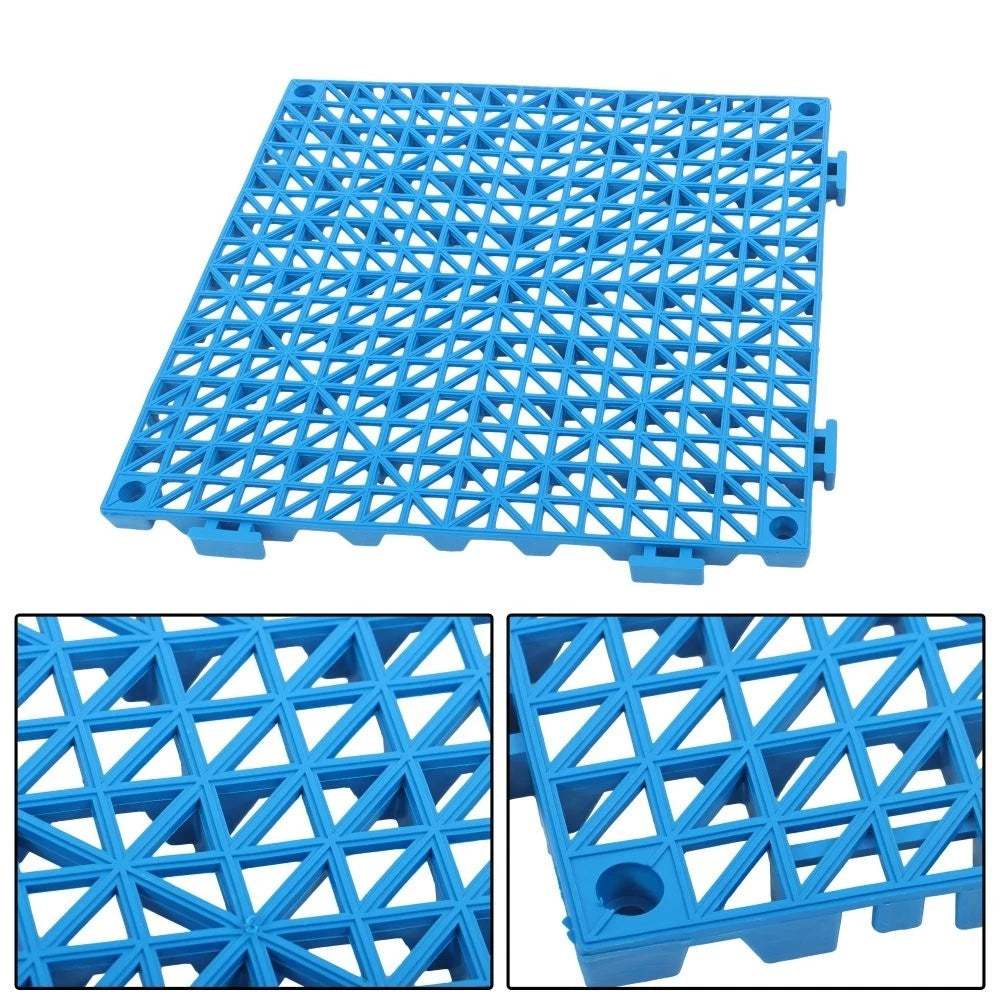 Set of 4 Interlocking Drainage Floor Tiles for Kitchen Pool Wet Areas