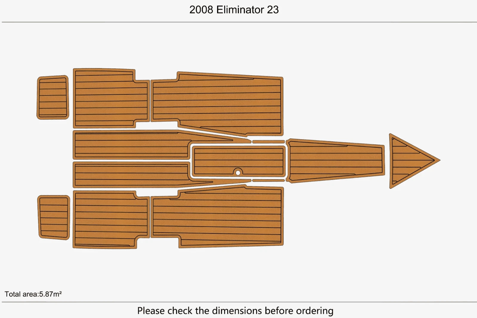 EVA Foam Teak Deck Flooring Mat for Eliminator 23 (2008)