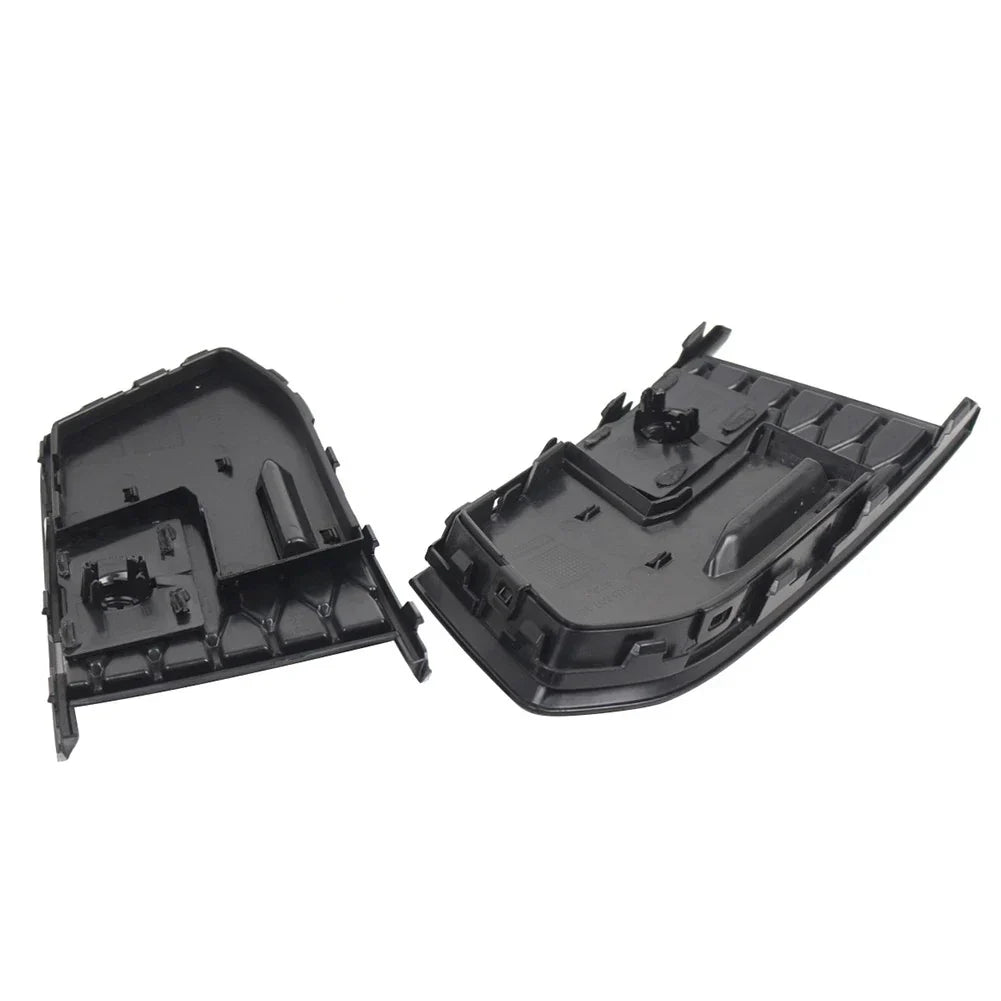 Front Bumper Fog Light Grille Covers Matte Black for Audi A6 S6 (2018-2024)