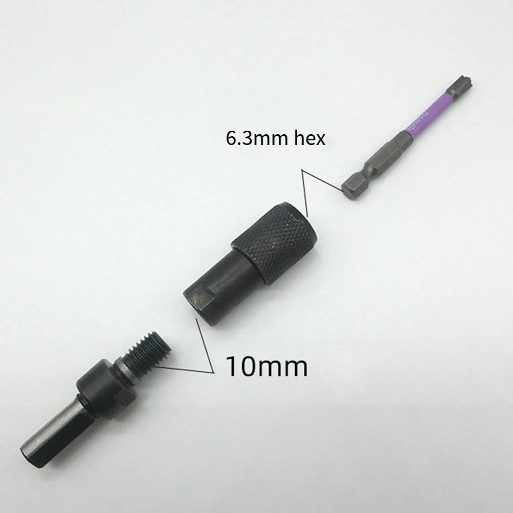 6.35mm Hex Quick Release Conversion Adapter for M10 Thread Angle Grinders