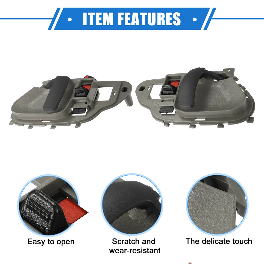 Set of 4 Interior Door Handle and Bezel for Chevy C1500 Suburban (1992–1999)