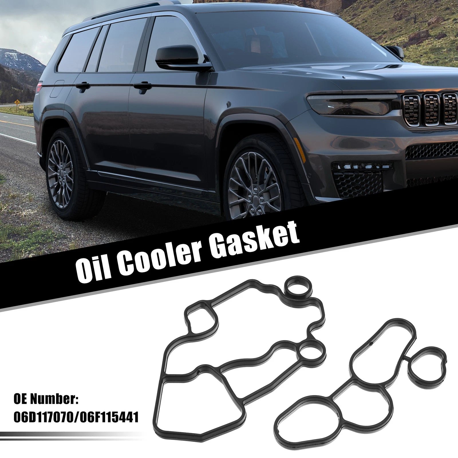 Set of 1 Oil Cooler Gasket for Audi A3 2.0L (2006–2008) 06D117070/06F115441 Rubber