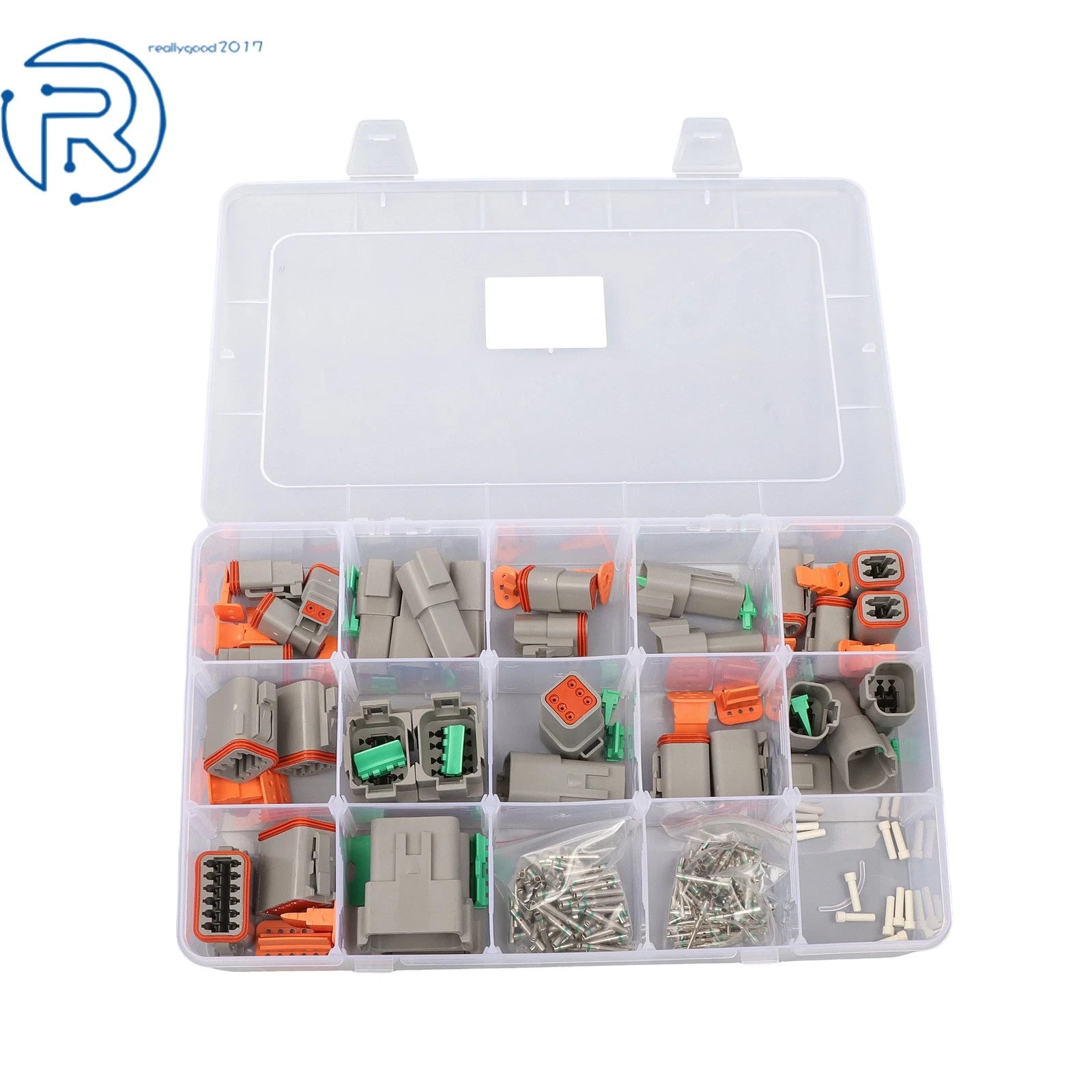 Set of 12 12-Pin Connectors with Solid Terminals for Automotive Use