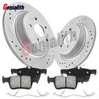 Set of 2 Rear Disc Brake Rotors & Ceramic Pads for Ford Escape (2017–2019)