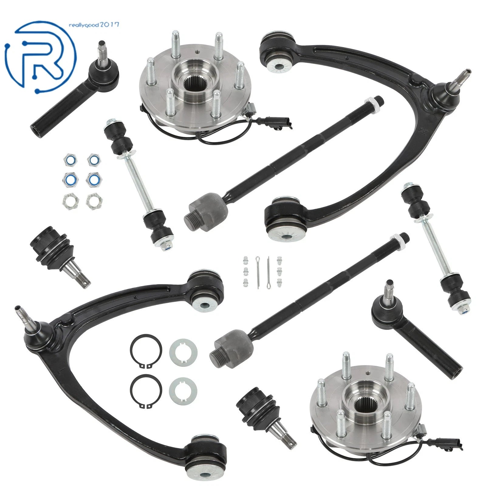 Control Arm and Wheel Bearing Set for Chevy Silverado GMC Sierra 1500 (2007–2013)