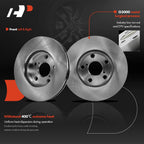 Front Disc Brake Rotors & Ceramic Pads for Toyota RAV4 (2001-2005)