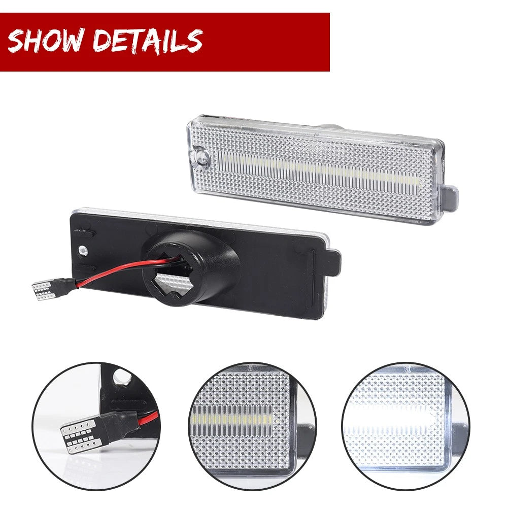2X White LED Front Bumper Side Marker Lights for Pontiac Firebird (1998–2002)