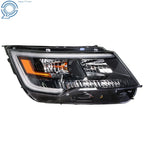 Halogen Headlight for Ford Explorer Sport (2016–2018) with LED DRL Black Housing