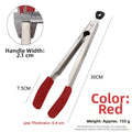 Heat Resistant Silicone Barbecue Tongs 304 Stainless Steel Non Slip Grip