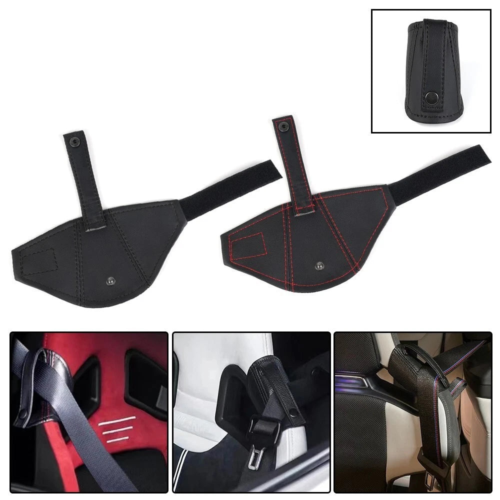 Genuine Leather Bucket Seat Belt Guide Holder for JDM Vehicles