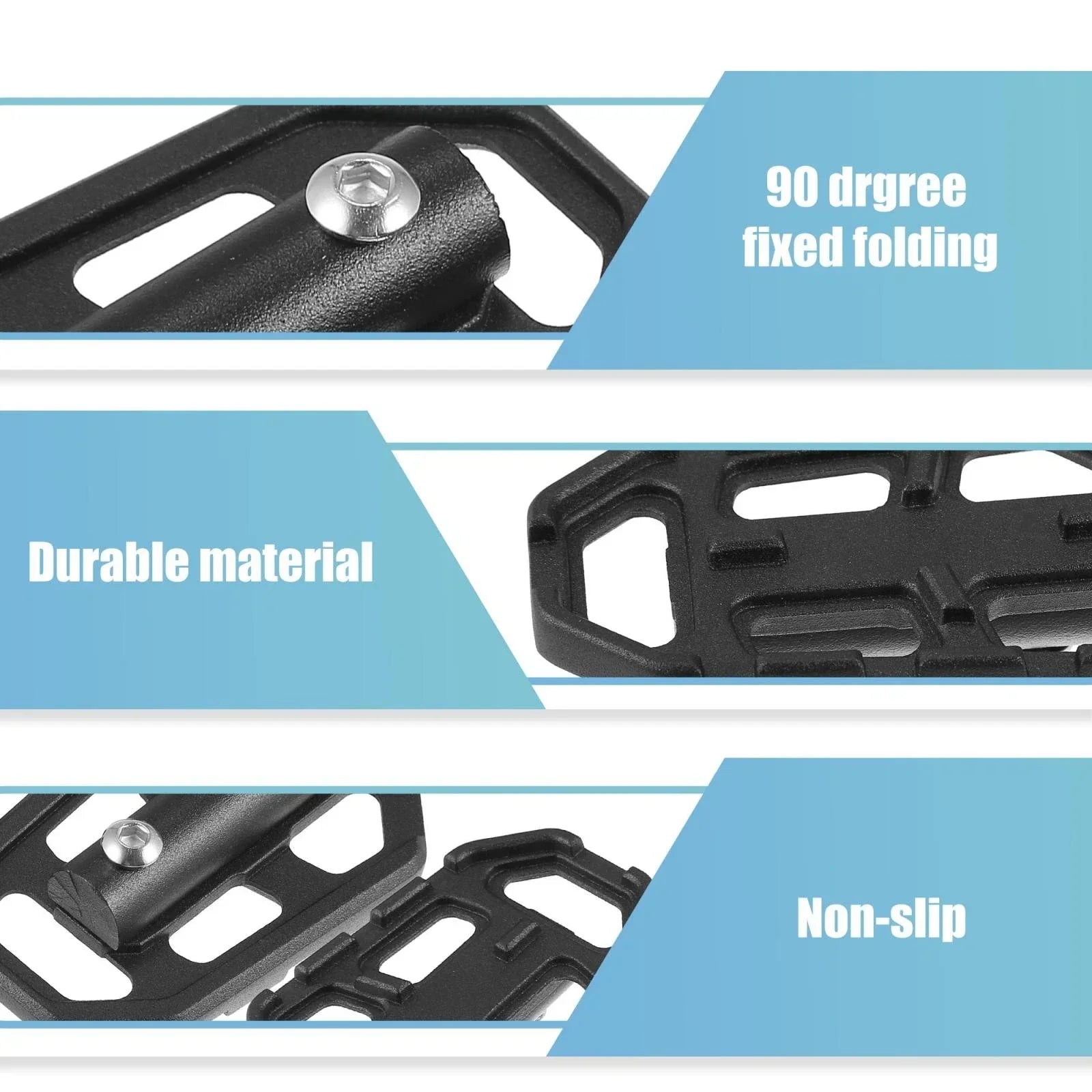 Pair Aluminum Wide Foot Pegs Footrest for BMW R1200GS LC G310GS S1000XR F85