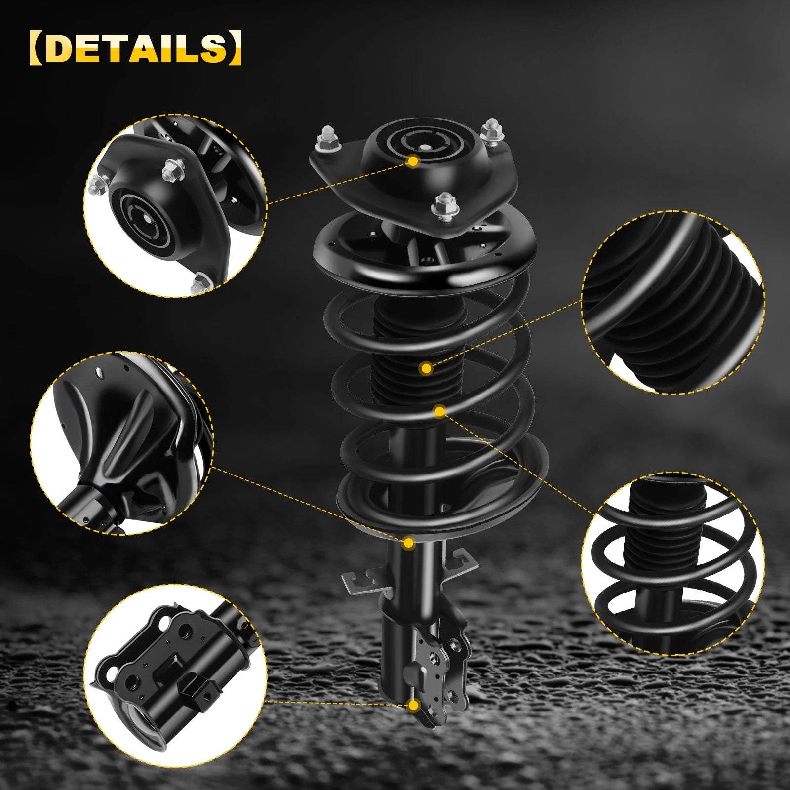 Set of 2 Complete Struts for Kia Spectra (2004–2009)