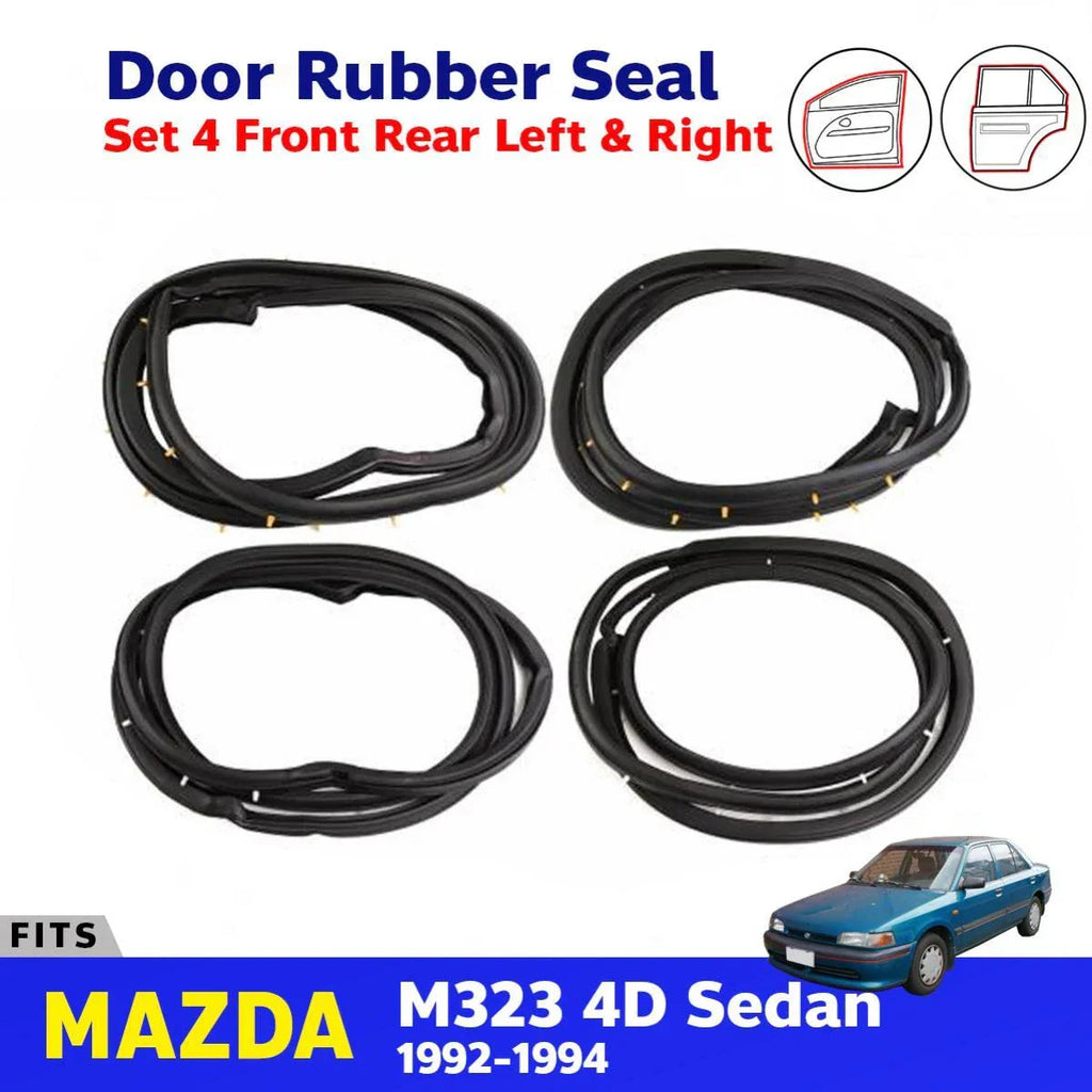 Door Rubber Seal Weatherstrip Set 4 Fits Mazda 323 4D Sedan BG Serie 1992-94 D07