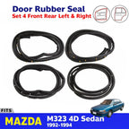 Door Rubber Seal Weatherstrip Set 4 Fits Mazda 323 4D Sedan BG Serie 1992-94 D07