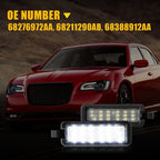 2X LED License Plate Light 68276972AA for Chrysler 300 Pacifica Voyager (2015–2022)