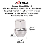 24x Chrome Lug Nuts for Chevy Silverado Tahoe Suburban Colorado (2007–2023)