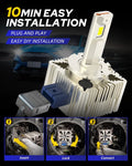 D3S D3R LED Headlight Bulbs Kit for Dodge (Hi/Lo Beam)