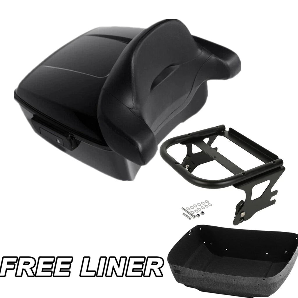 Trunk Backrest Pad Mount Rack for Harley Electra Road Glide (1997–2008)