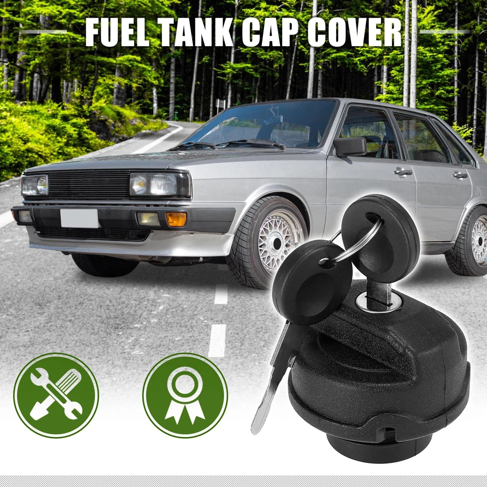 Fuel Tank Cap Cover Door Accessories with Keys 191201551 for Audi 80 (1986–1996)