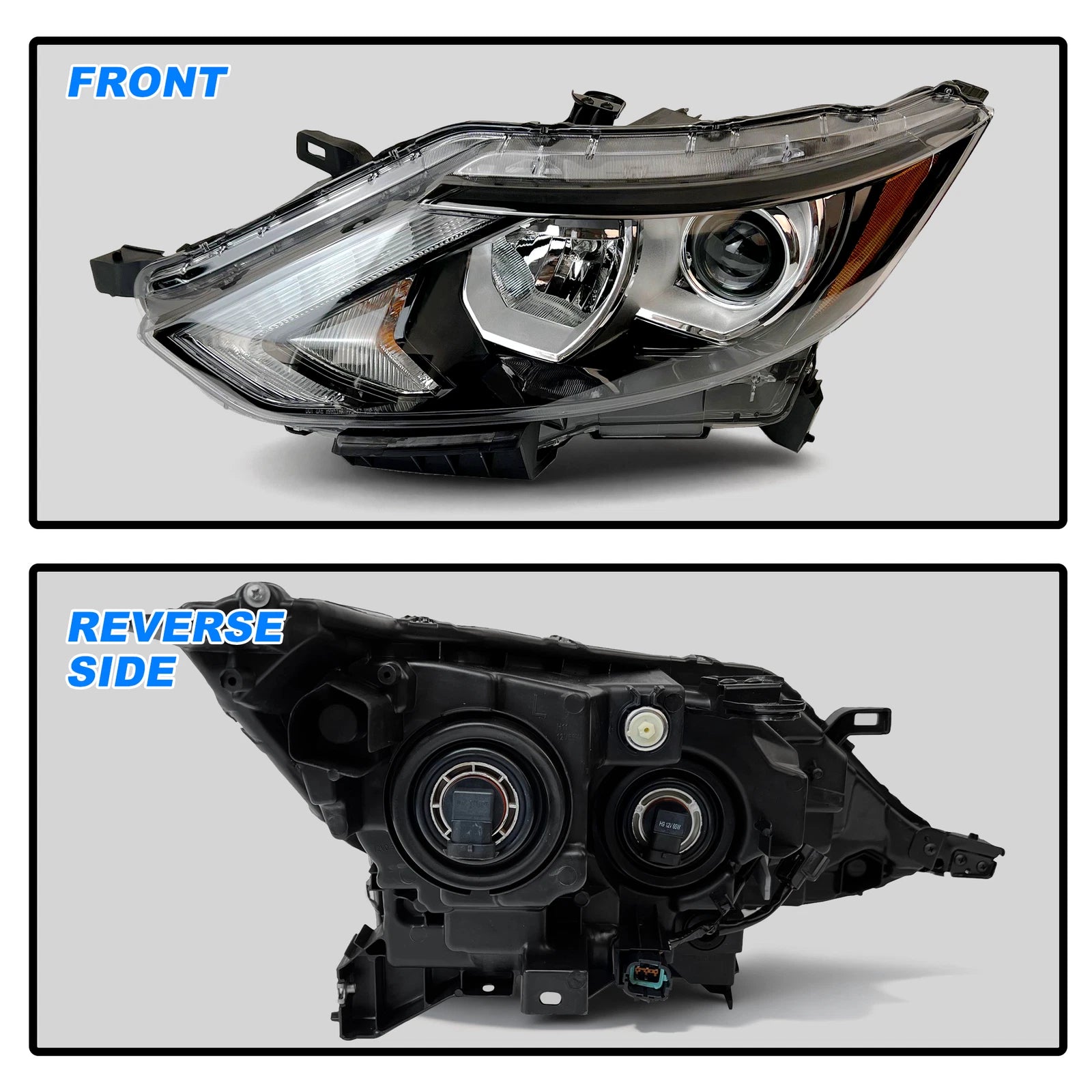 Pair of Halogen Headlights for Nissan Rogue Sport (2017–2019)