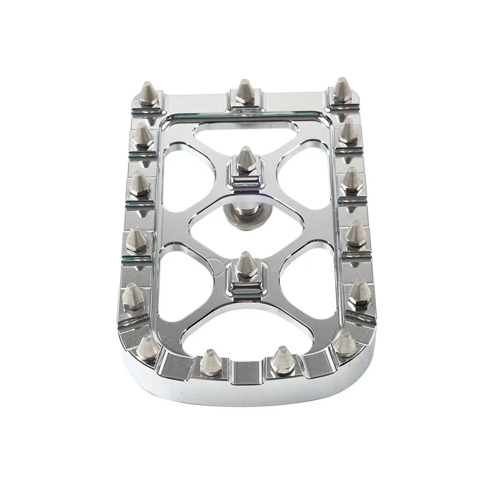 CNC Silver Brake Pedal Pad for Harley Softail Touring Electra Road Glide