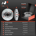 Front Drilled Brake Rotors & Ceramic Pads for Chevy Impala Cadillac (2000-2016)