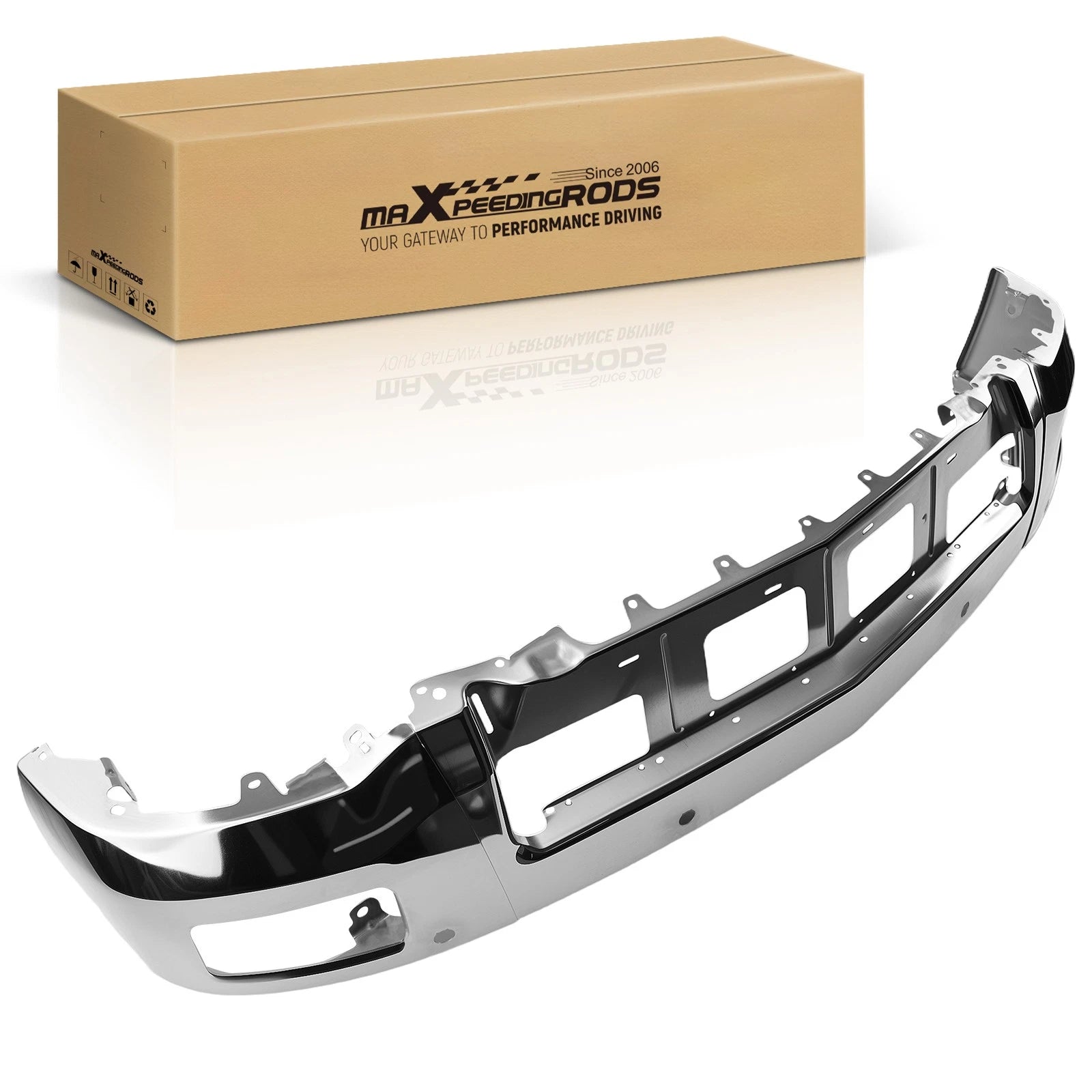 Chrome Front Bumper for Chevrolet Silverado 1500 (2014–2015) W/Sensor 23173678