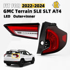 LED Tail Light Set for GMC Terrain SLE SLT AT4 (2022–2024) Inner + Outer Right