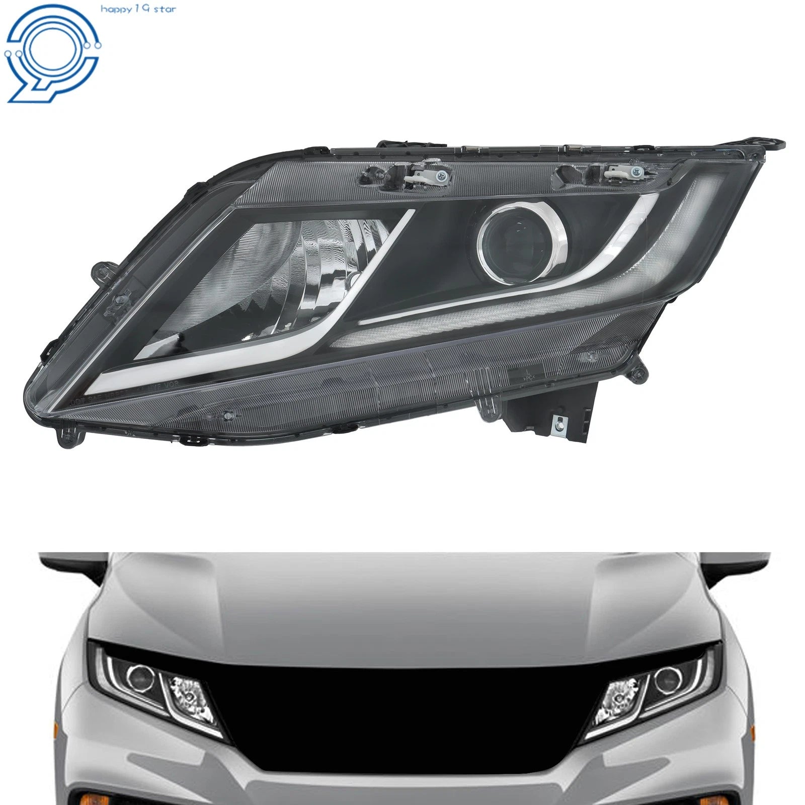 Halogen Headlights with LED DRL for Honda Odyssey (2018–2020)