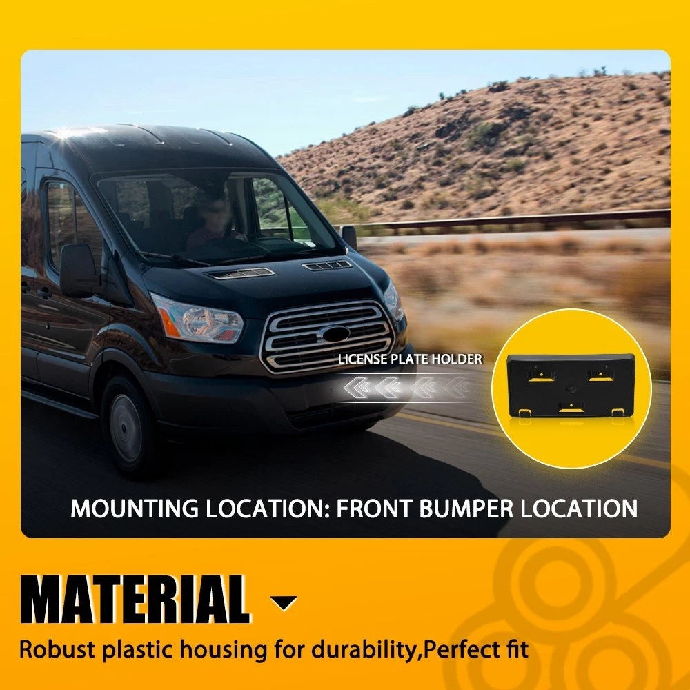 Front License Plate Tag Frame Bracket for Ford Transit-150 250 350 HD (2015–2023)