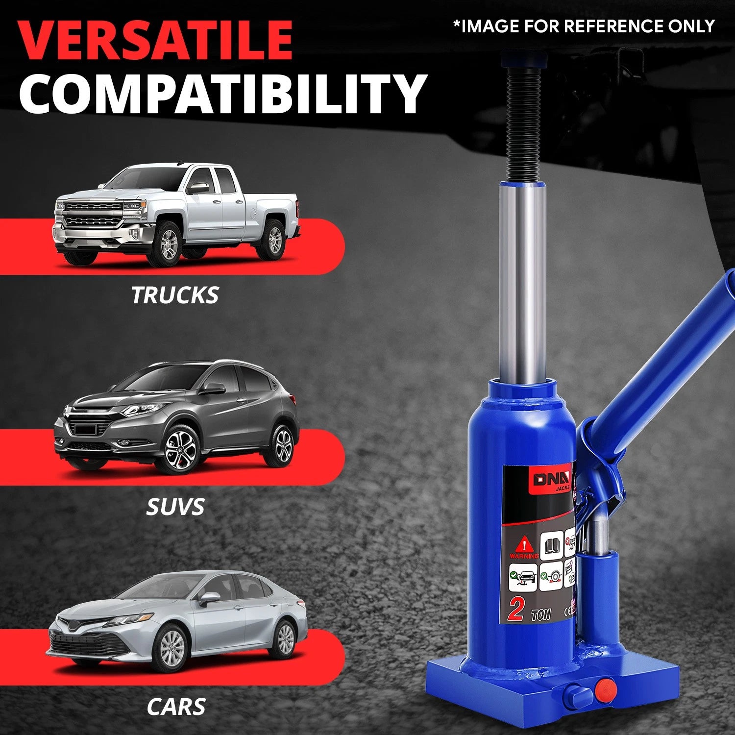 2 Ton Hydraulic Bottle Jack for Car Auto Repair (11.8")