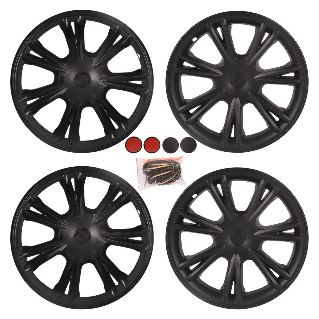 Set of 4 19 Inch Wheel Covers for Tesla Model Y (2020–2023) Matte Black
