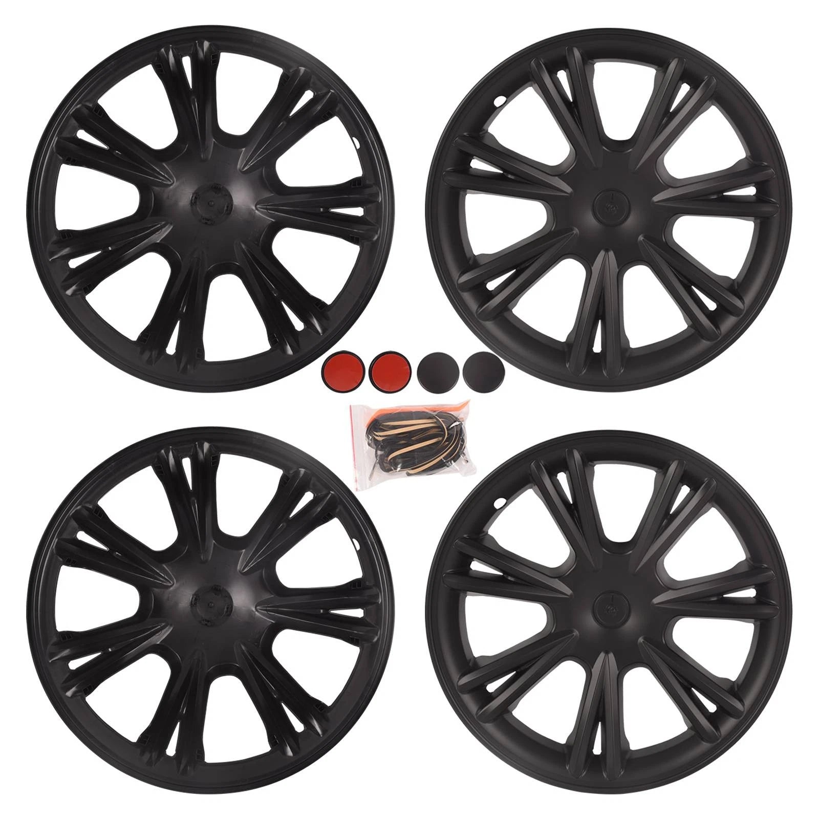 Set of 4 19 Inch Wheel Covers for Tesla Model Y (2020–2023) Matte Black
