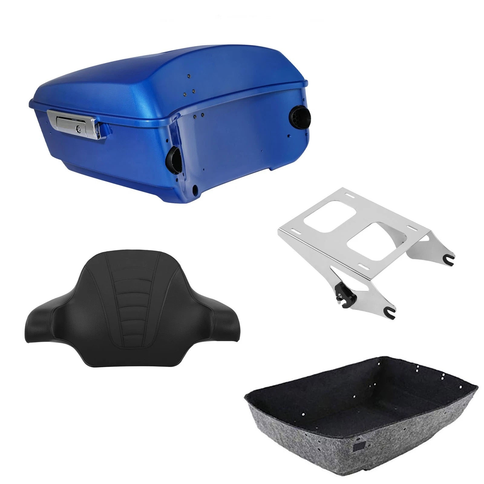 Trunk Backrest Mounting Rack for Harley Touring (2014–2026) Electric Blue