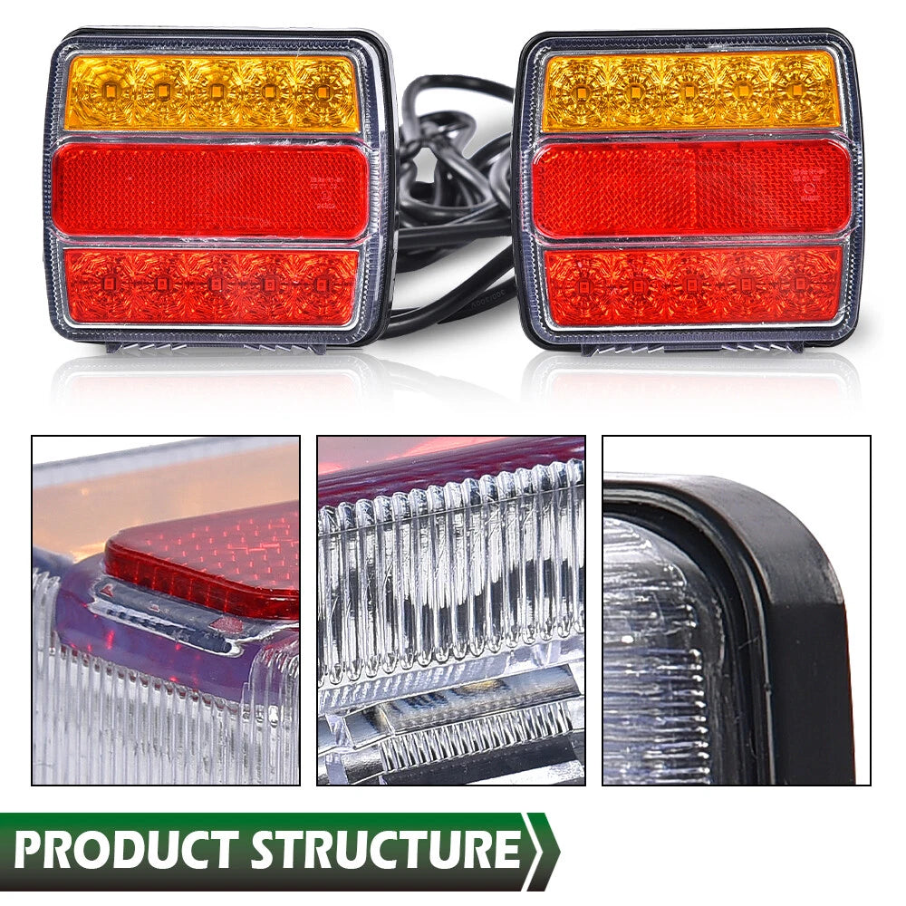Magnetic LED Towing & Trailer Tail Lights Kit for Trucks, Trailers, RVs, SUVs