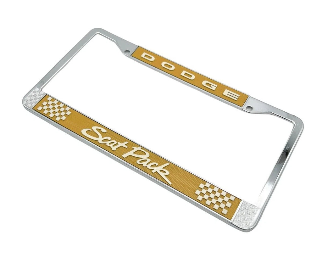 Vintage Style License Plate Frame for Dodge Scat Pack (2015–2024)