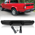 Black Steel Rear Bumper for Nissan Frontier (1998–2004)