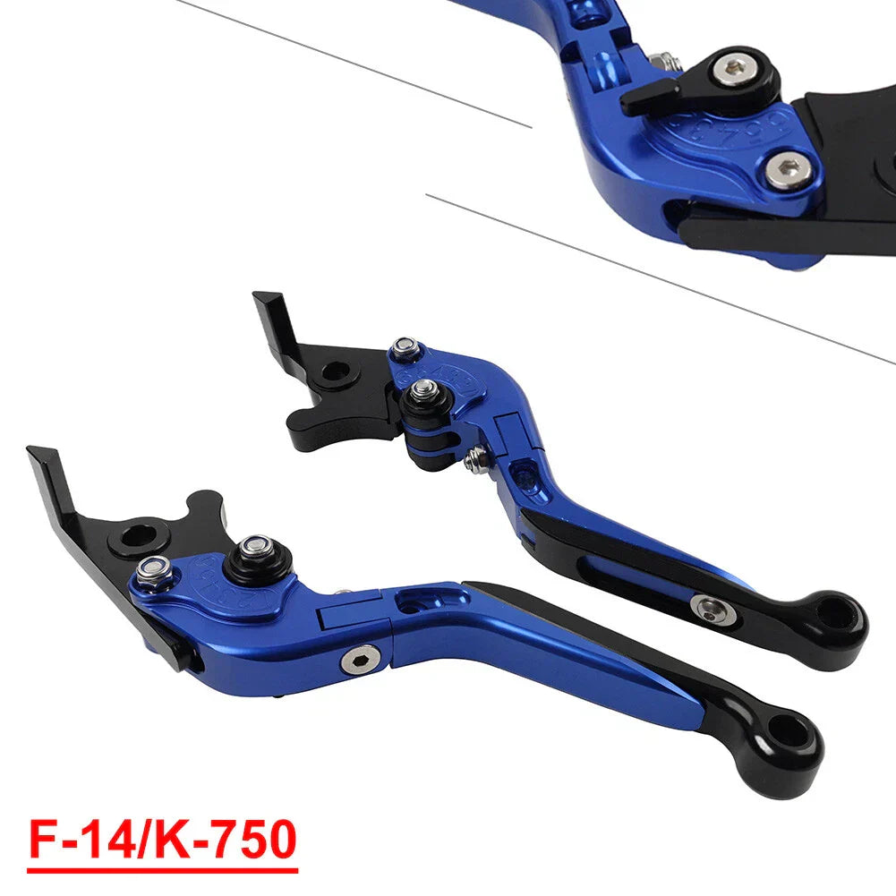 Blue Extendable Brake Clutch Levers for Kawasaki Ninja 650R ER6F ER6N (2006-2018)