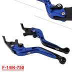 Blue Extendable Brake Clutch Levers for Kawasaki Ninja 650R ER6F ER6N (2006-2018)
