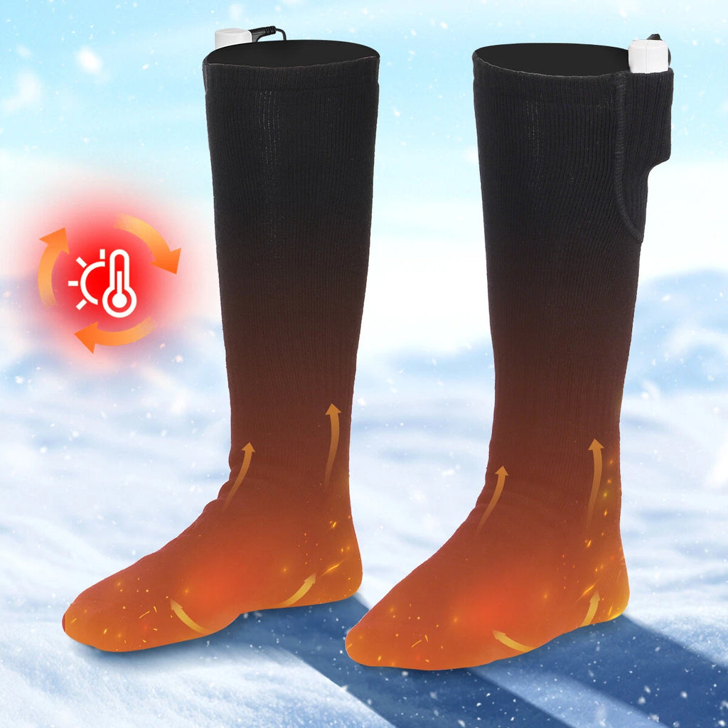 Rechargeable Heated Socks for Winter (3.7V, 2200mAh Battery)