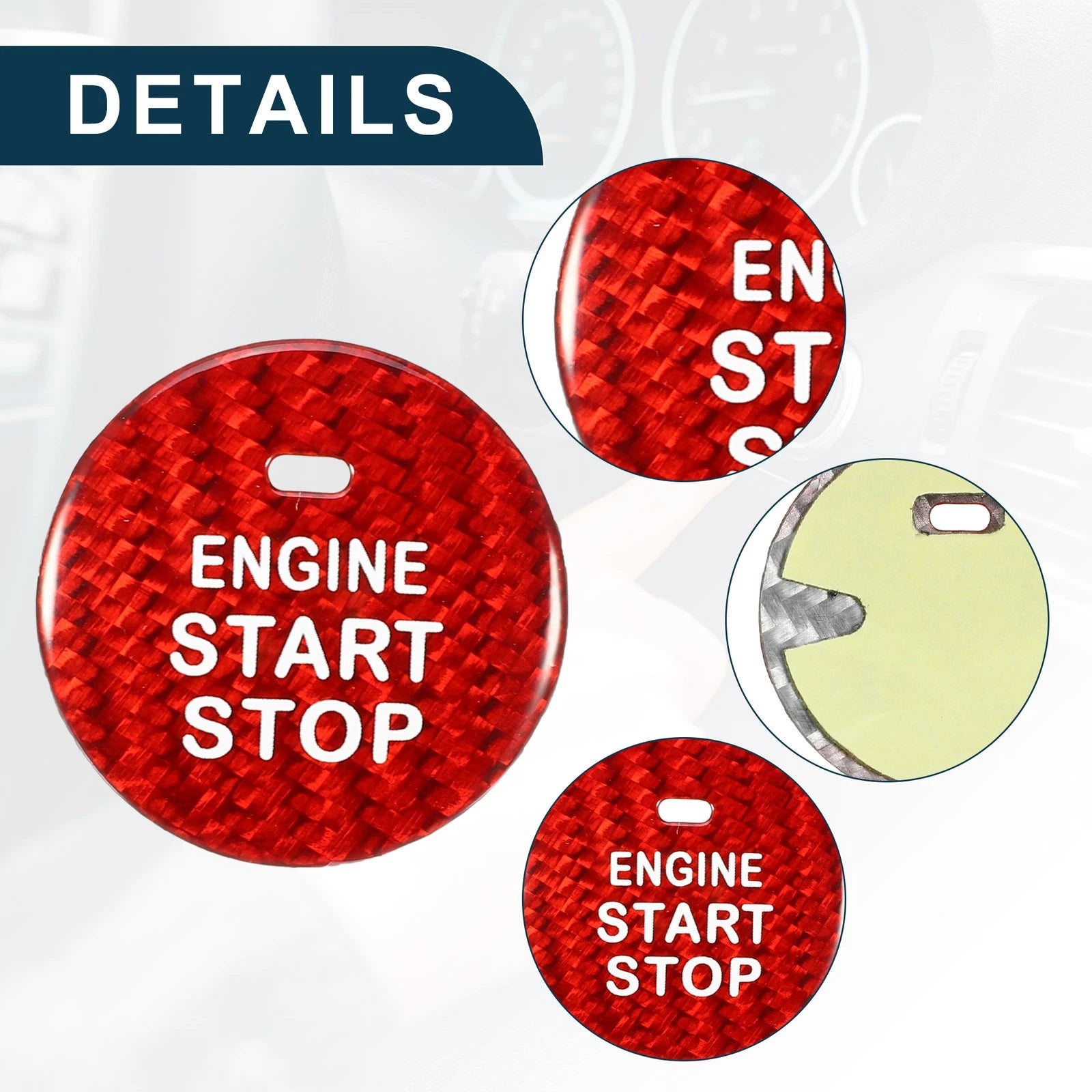 Engine Start Stop Button Cover for Subaru (2015–2021) - Red