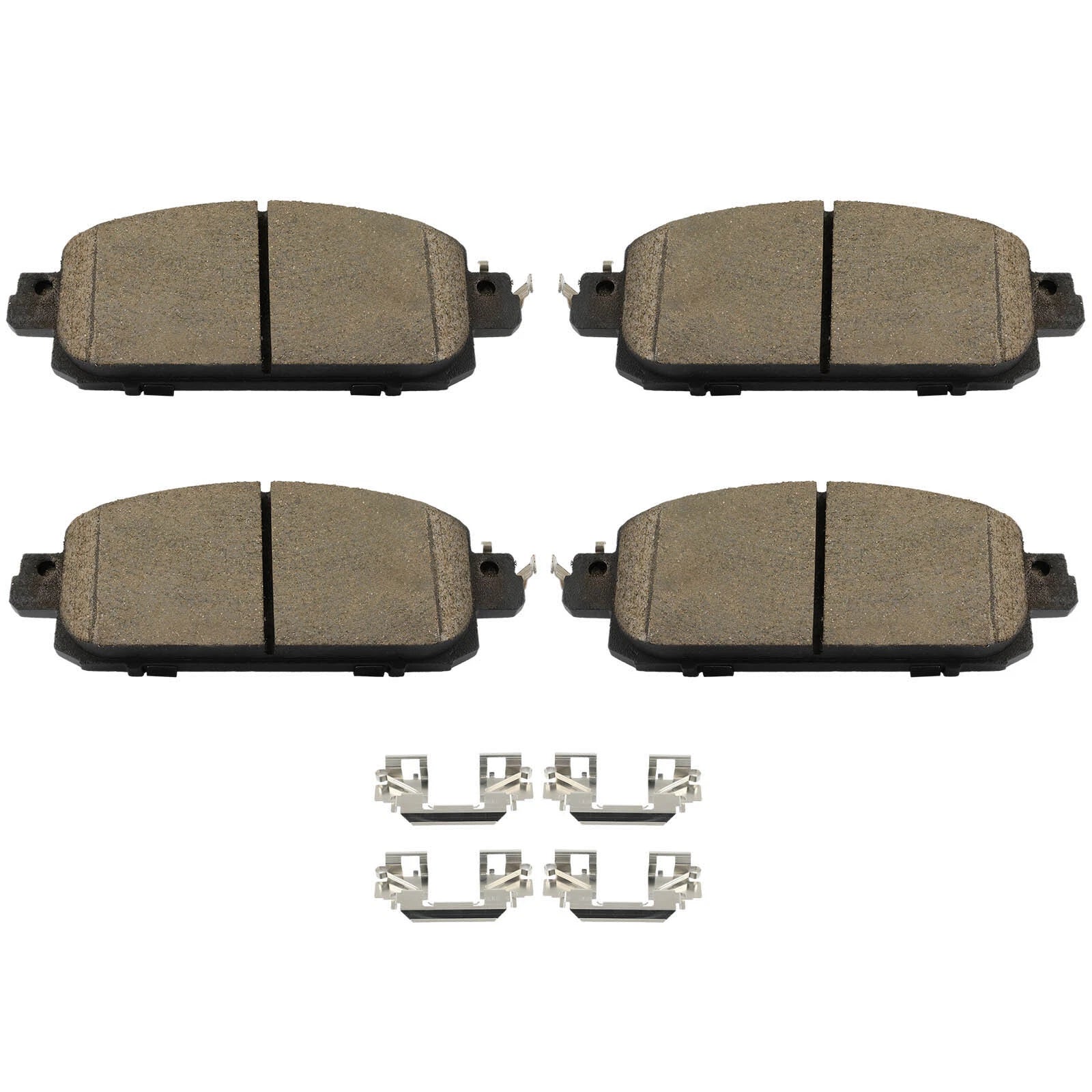 Set of 4 Front Ceramic Brake Pads for Nissan Kicks, Sentra