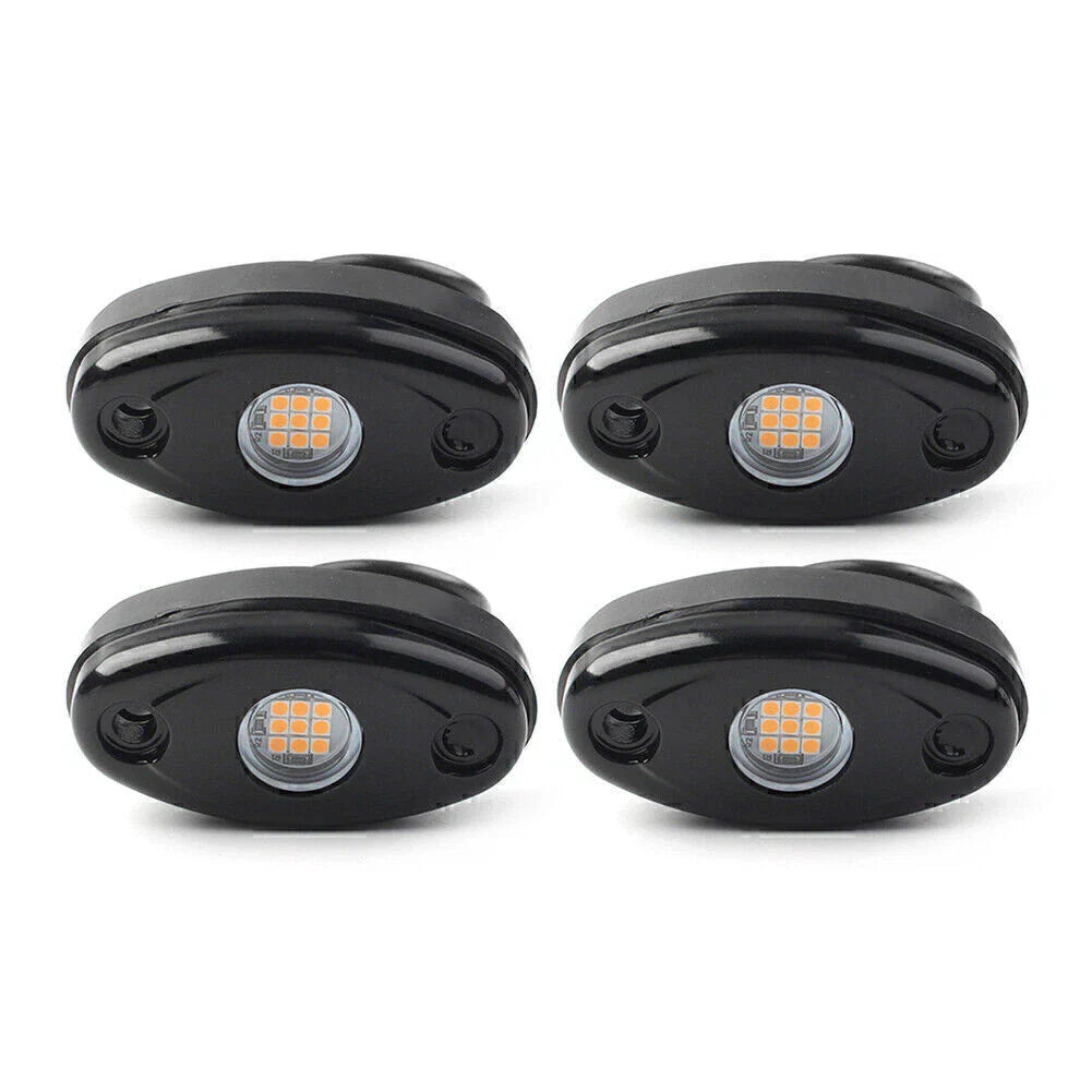 9W LED Yellow Rock Light Pods for JEEP Offroad Truck Underbody
