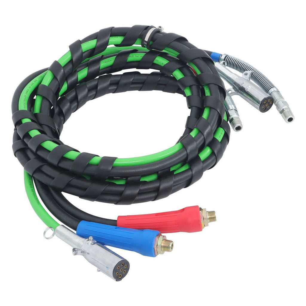 3X 15FT Air Line Hose Assemblies for Semi Truck Trailer