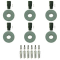 Set of 6 NGK Iridium IX Spark Plugs & Coil Boots for Mazda CX-9 (2007–2021)