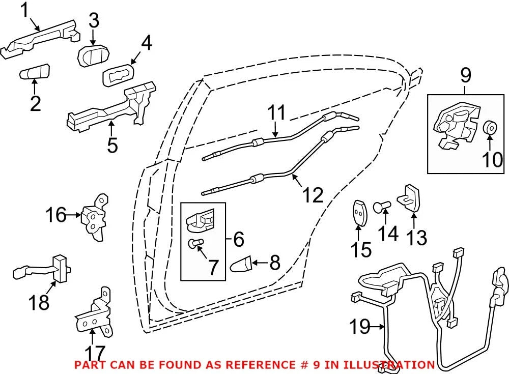 Rear Passenger Right Door Latch Assembly w/ Motor for Lexus