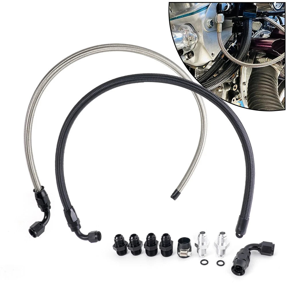 6AN Power Steering Pump Hose Kit for GM LS Swap