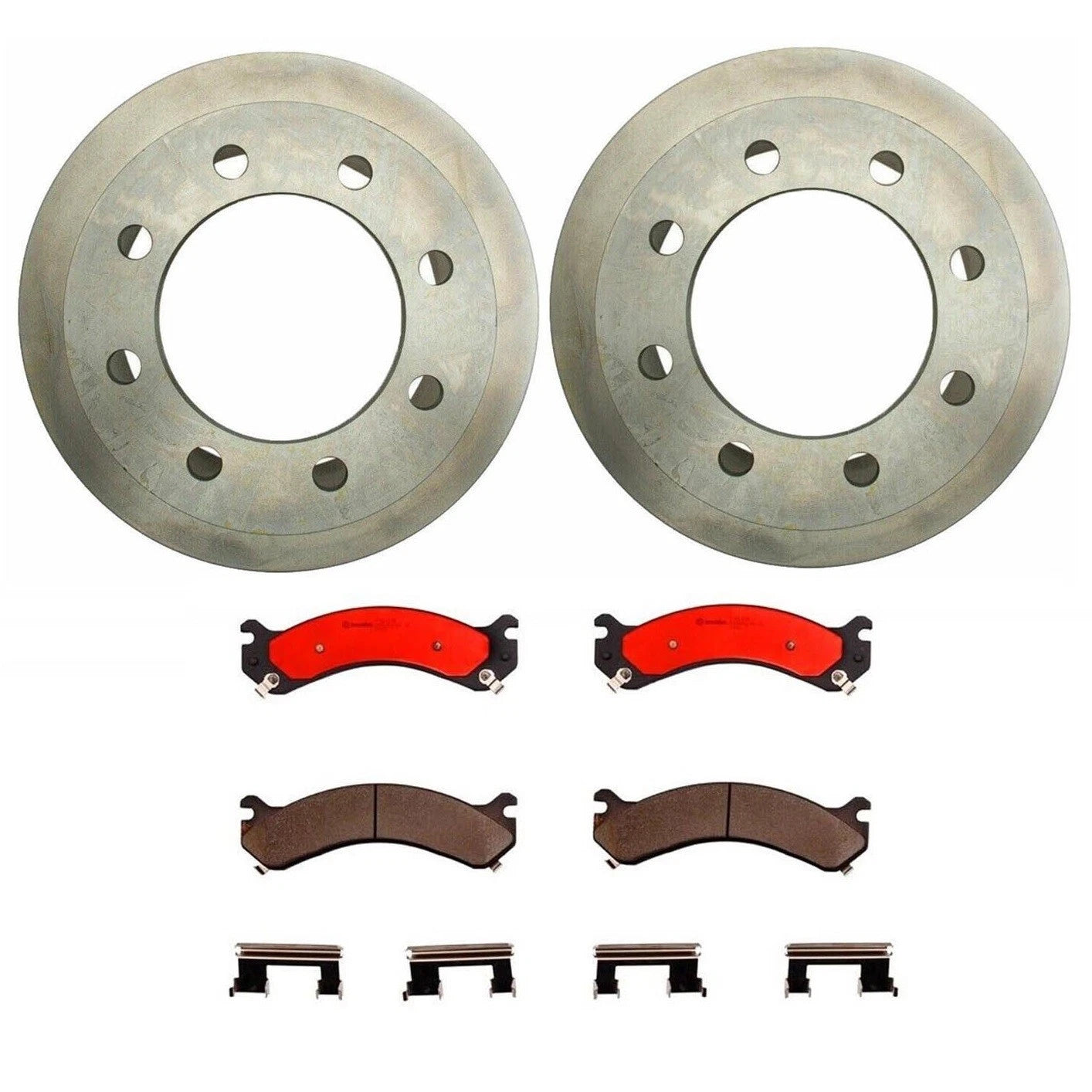 Brembo Rear Brake Kit 325mm Disc Rotors Ceramic Pads for Silverado Sierra 3500 (2015–2023)