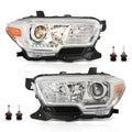 LED DRL Chrome Halogen Headlights for Toyota Tacoma (2016–2022)